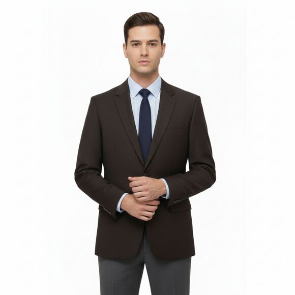 Michael Kors Blazer 38S 100% Wool Brown Two Button Sport Coat Jacket Lined